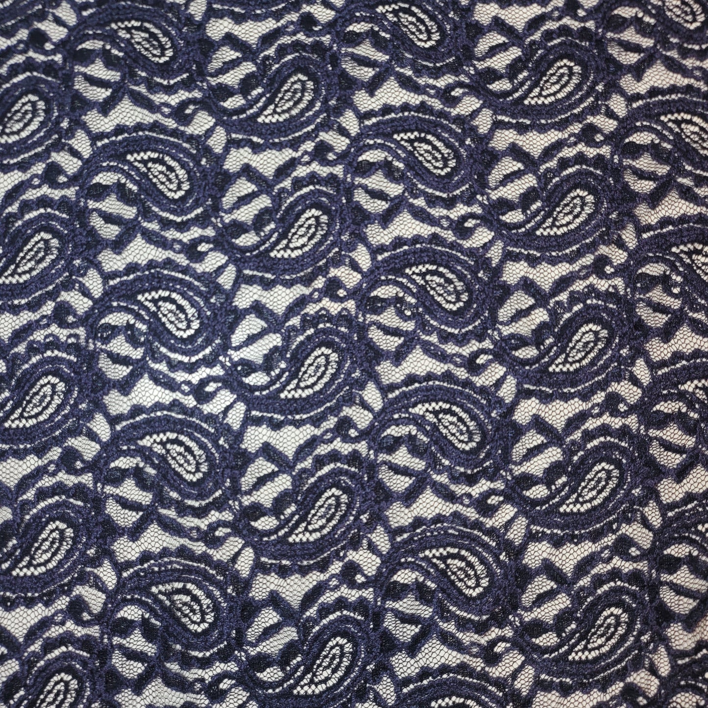 Floral Bridal Lace Fabric – 58" Wide Polyester Mesh & Elastane Blend Dress Material by the Meter