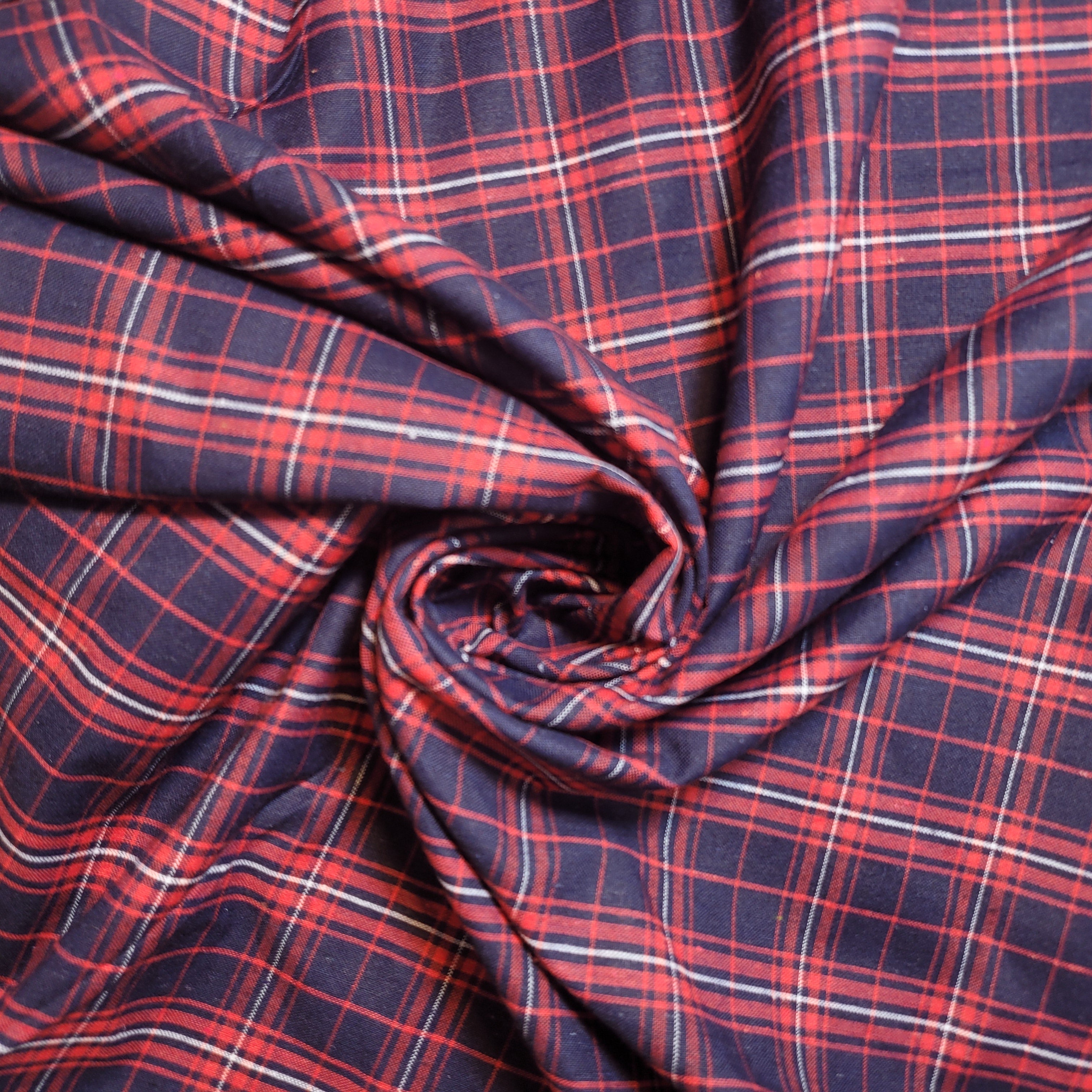 100% Cotton Tartan & Check Plaid Fabric – 58
