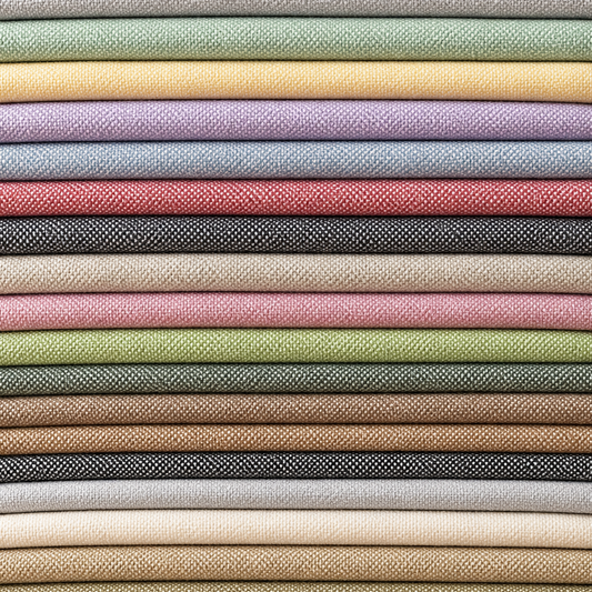 European Produced Recycled Cotton Rich Linen Fabric | Plain Sustainable 55" (140cm) Wide 210gsm Craft & Upholstery Fabric – Sold by the Meter