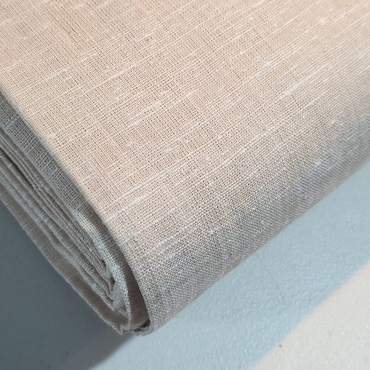 100% Natural Cotton Linen Fabric Soft Mélange Dress Craft Quilting Material 44"