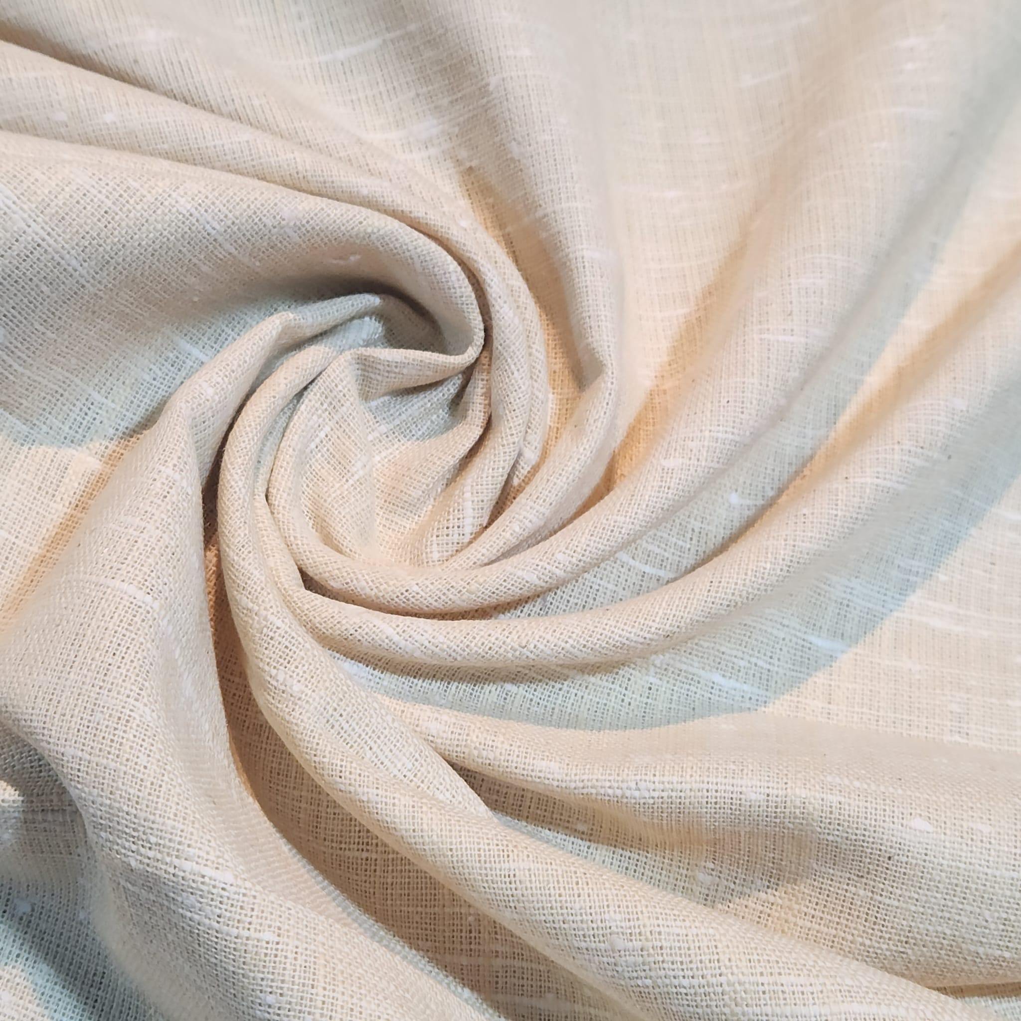 100% Natural Cotton Linen Fabric Soft Mélange Dress Craft Quilting Material 44