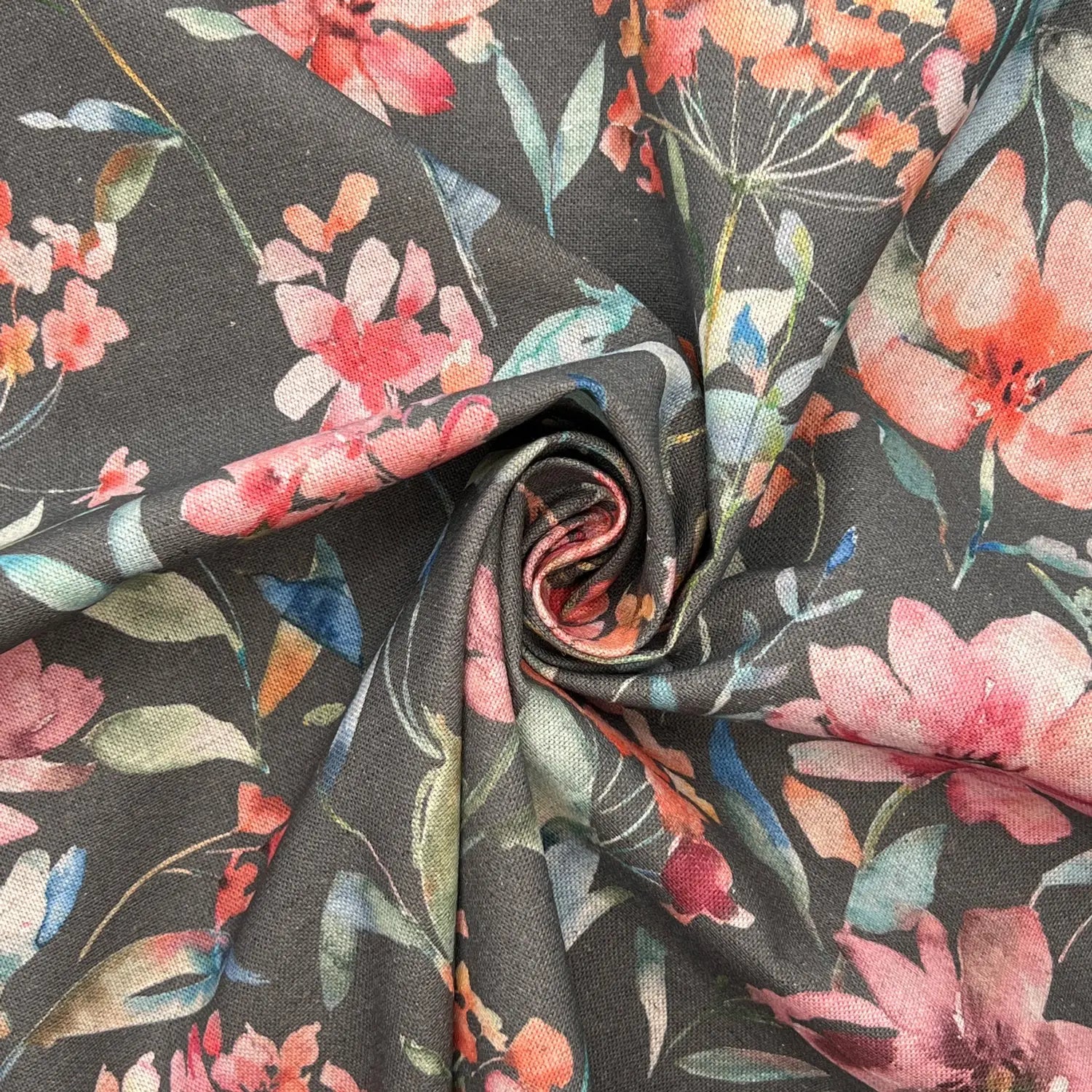 Recycled Cotton Organic Linen Printed Fabric | Sustainable 55