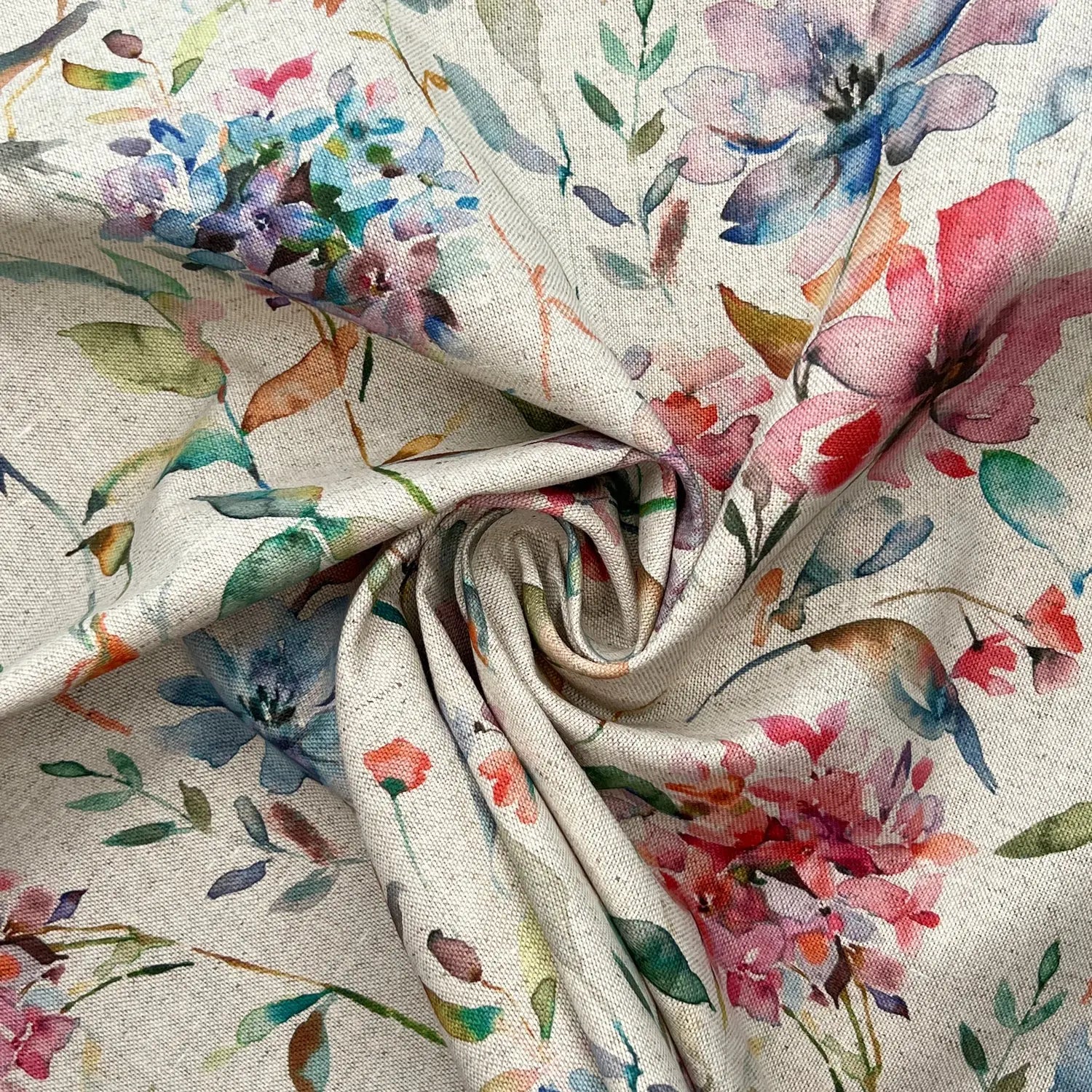Recycled Cotton Organic Linen Printed Fabric | Sustainable 55