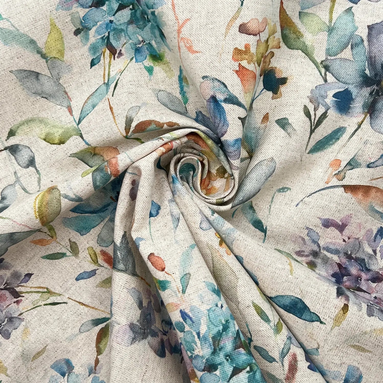 Recycled Cotton Organic Linen Printed Fabric | Sustainable 55