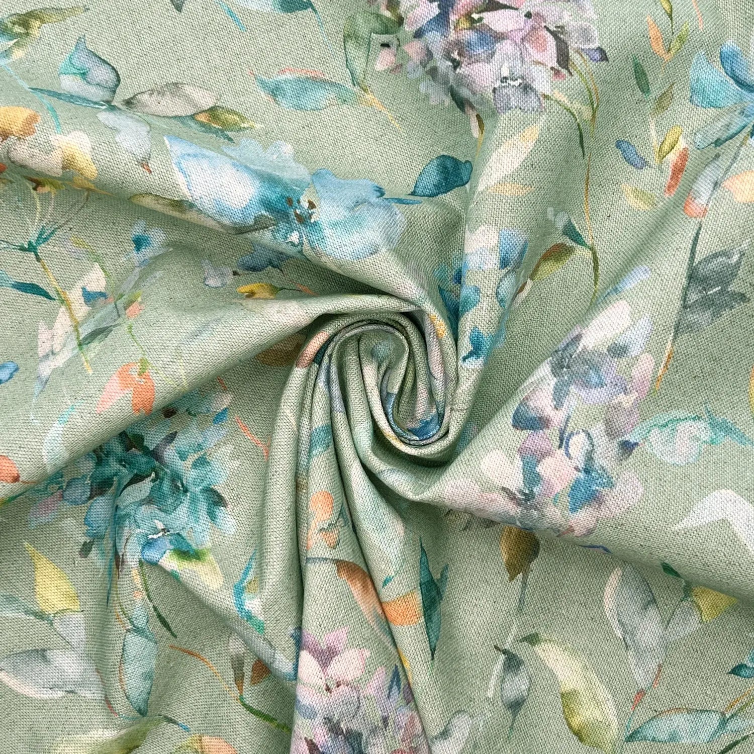 Recycled Cotton Organic Linen Printed Fabric | Sustainable 55