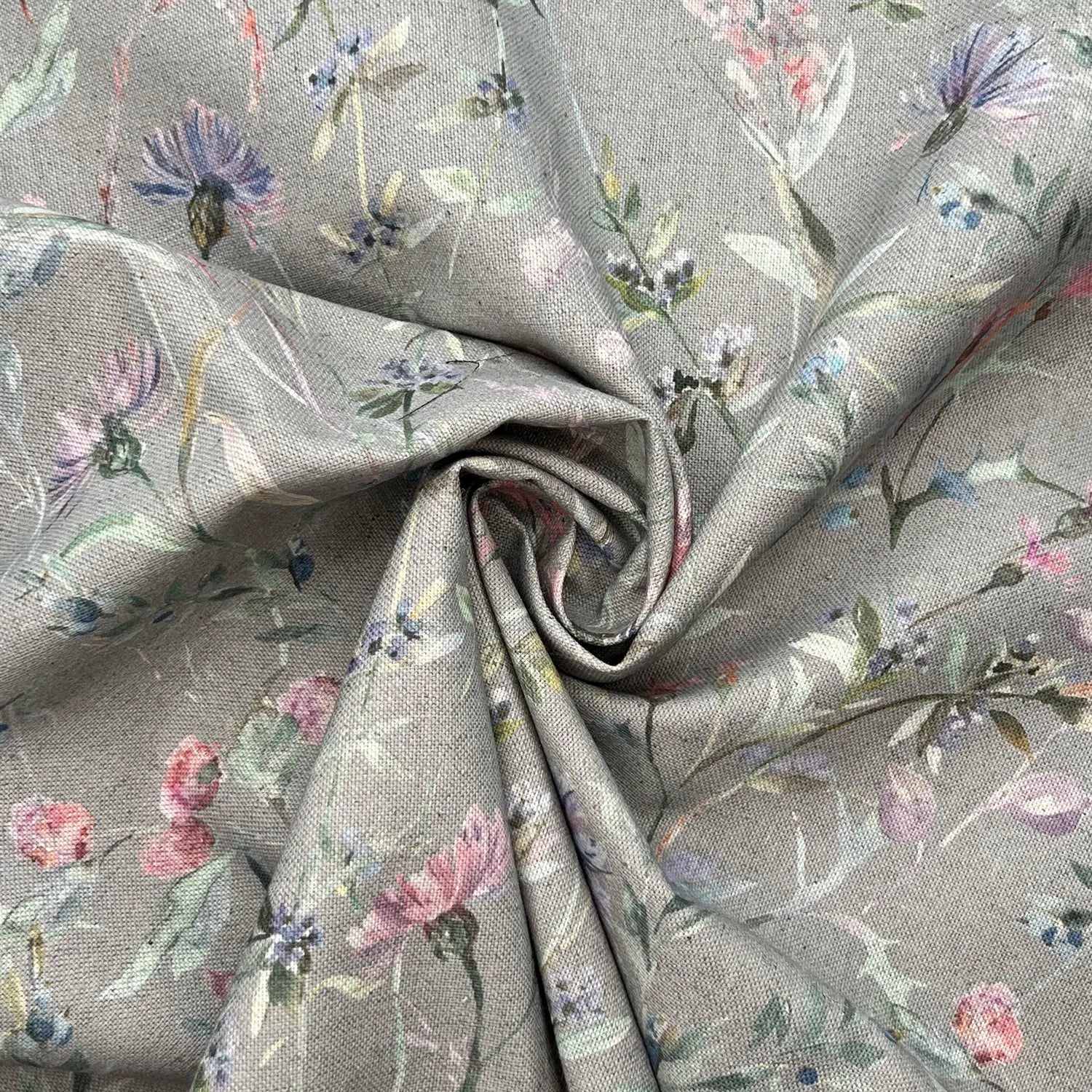 Recycled Cotton Organic Linen Printed Fabric | Sustainable 55