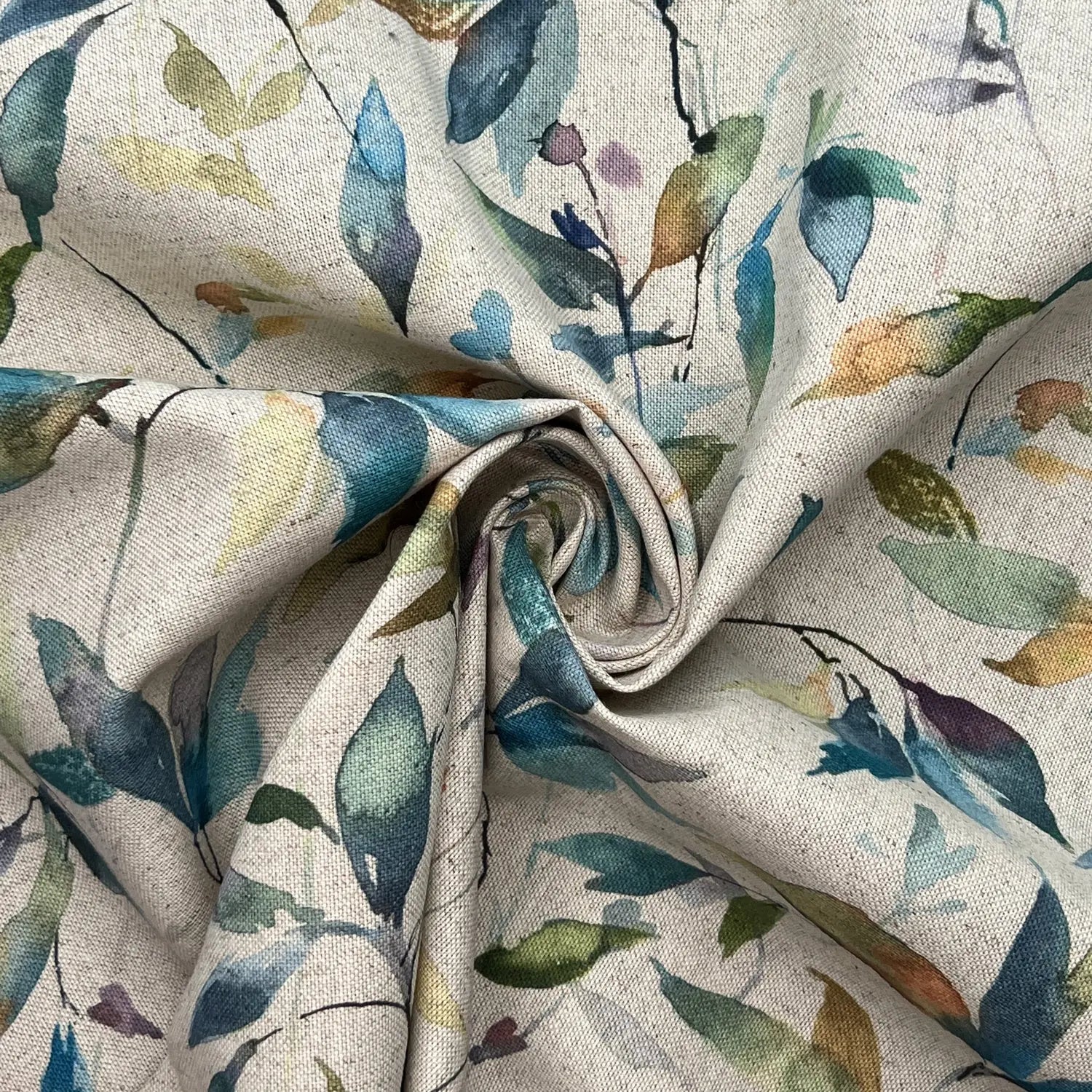 Recycled Cotton Organic Linen Printed Fabric | Sustainable 55