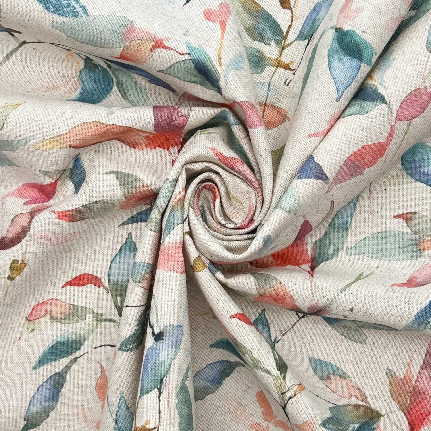 Recycled Cotton Organic Linen Printed Fabric | Sustainable 55