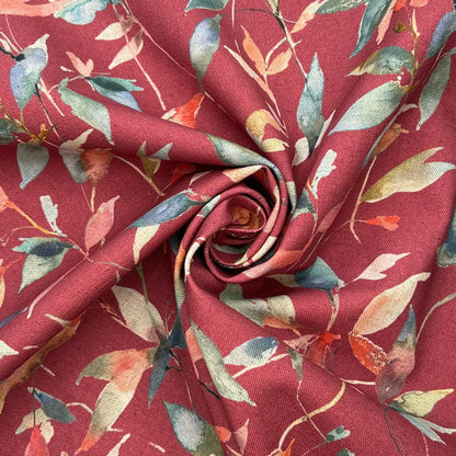 Recycled Cotton Organic Linen Printed Fabric | Sustainable 55" (140cm) Wide 243gsm Dressmaking & Home Décor Material – Sold by the Meter