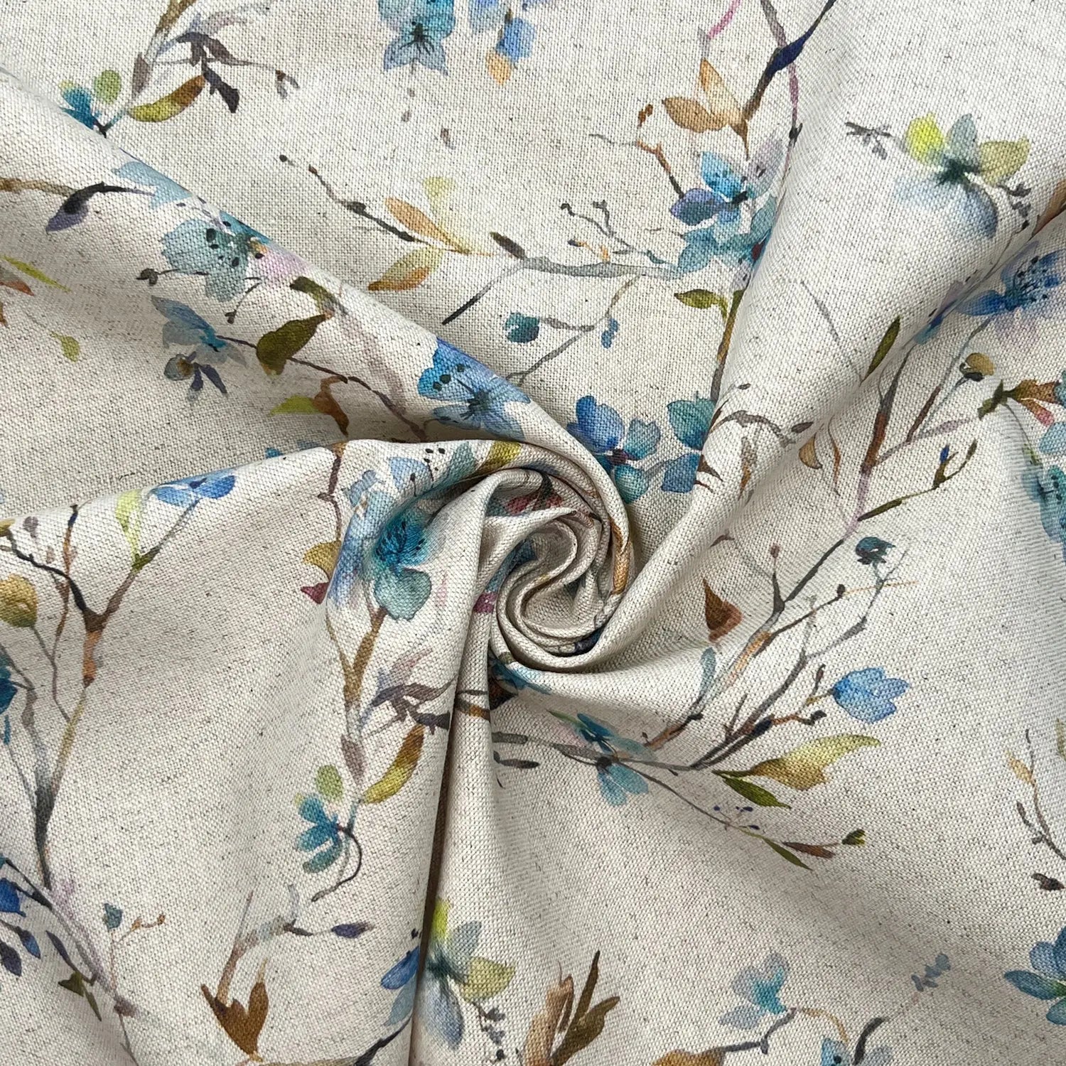 Recycled Cotton Organic Linen Printed Fabric | Sustainable 55