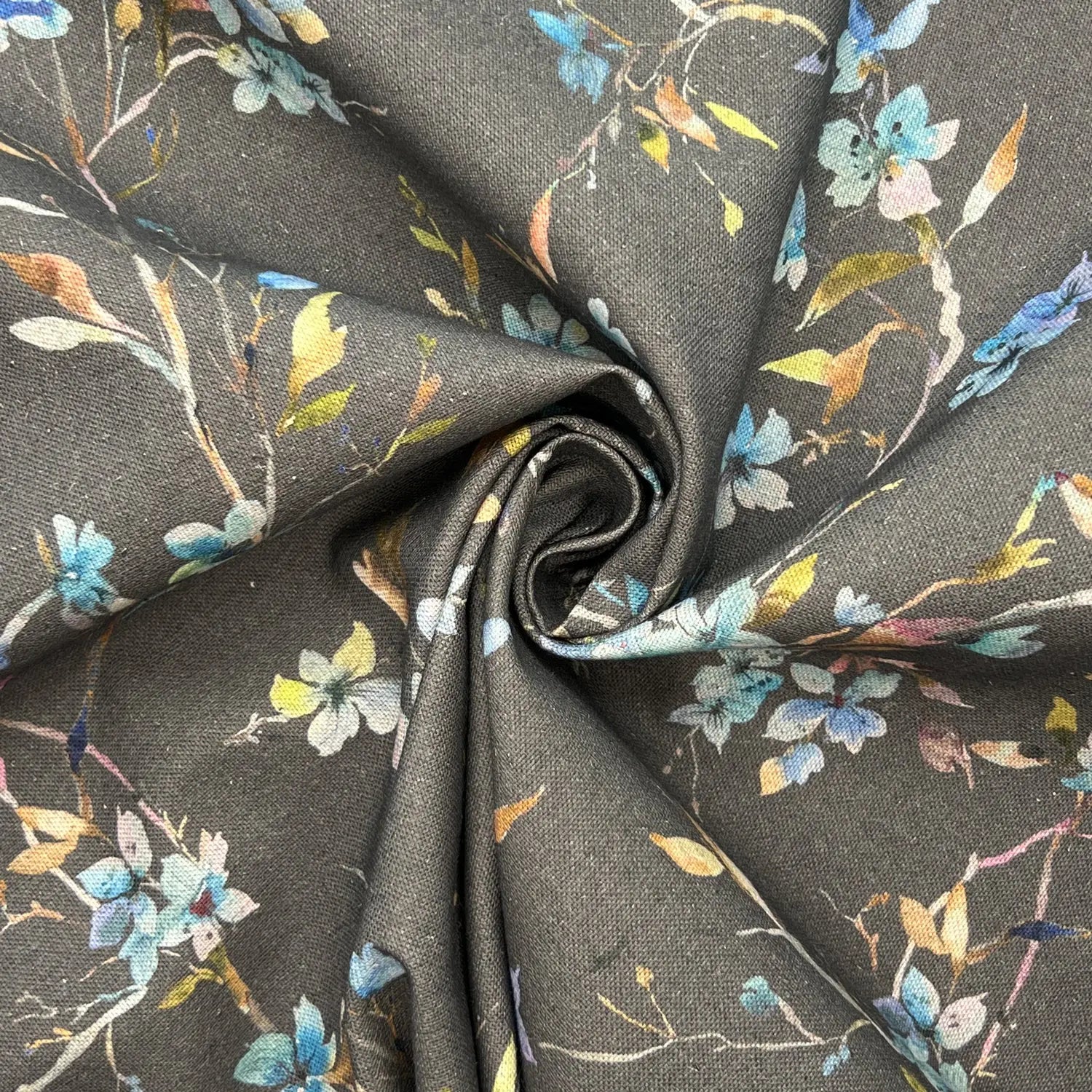 Recycled Cotton Organic Linen Printed Fabric | Sustainable 55