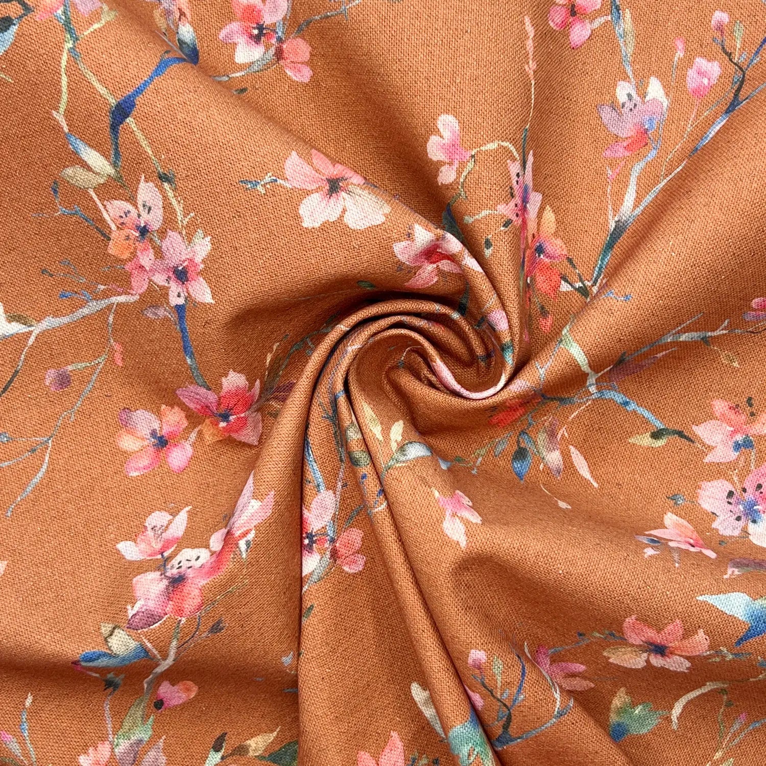 Recycled Cotton Organic Linen Printed Fabric | Sustainable 55