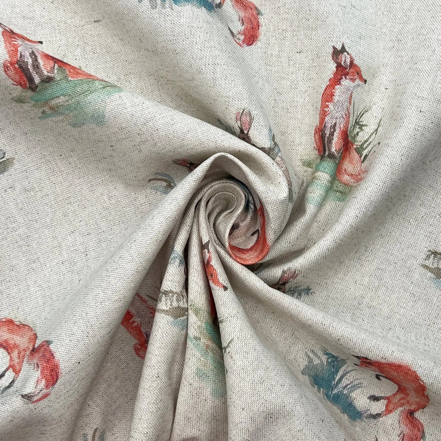 Recycled Cotton Organic Linen Printed Fabric | Sustainable 55