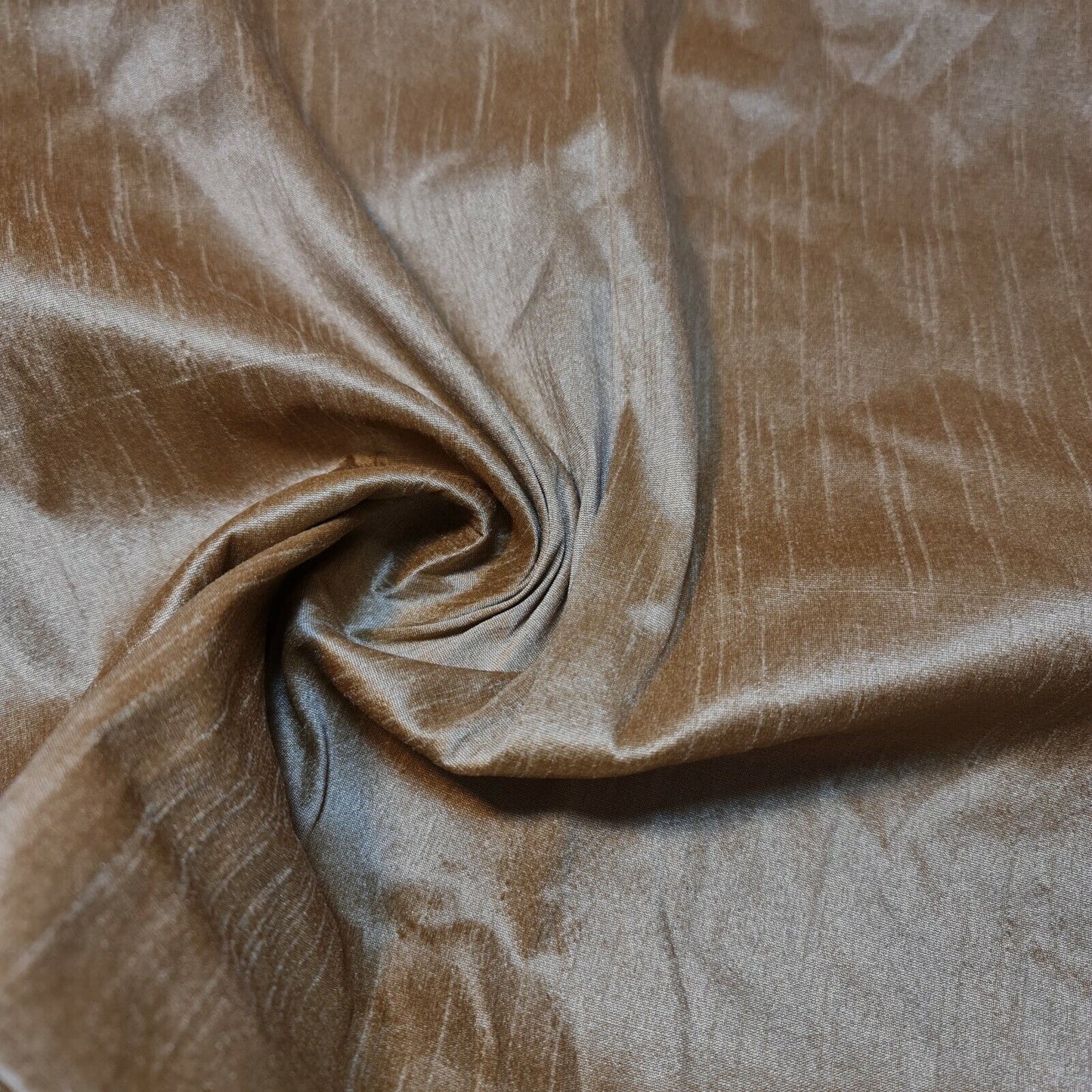 Plain Slub Faux Dupion Raw Silk Fabric – 100% Polyester – 44" Wide Upholstery, Bridal & Craft Material by the Metre