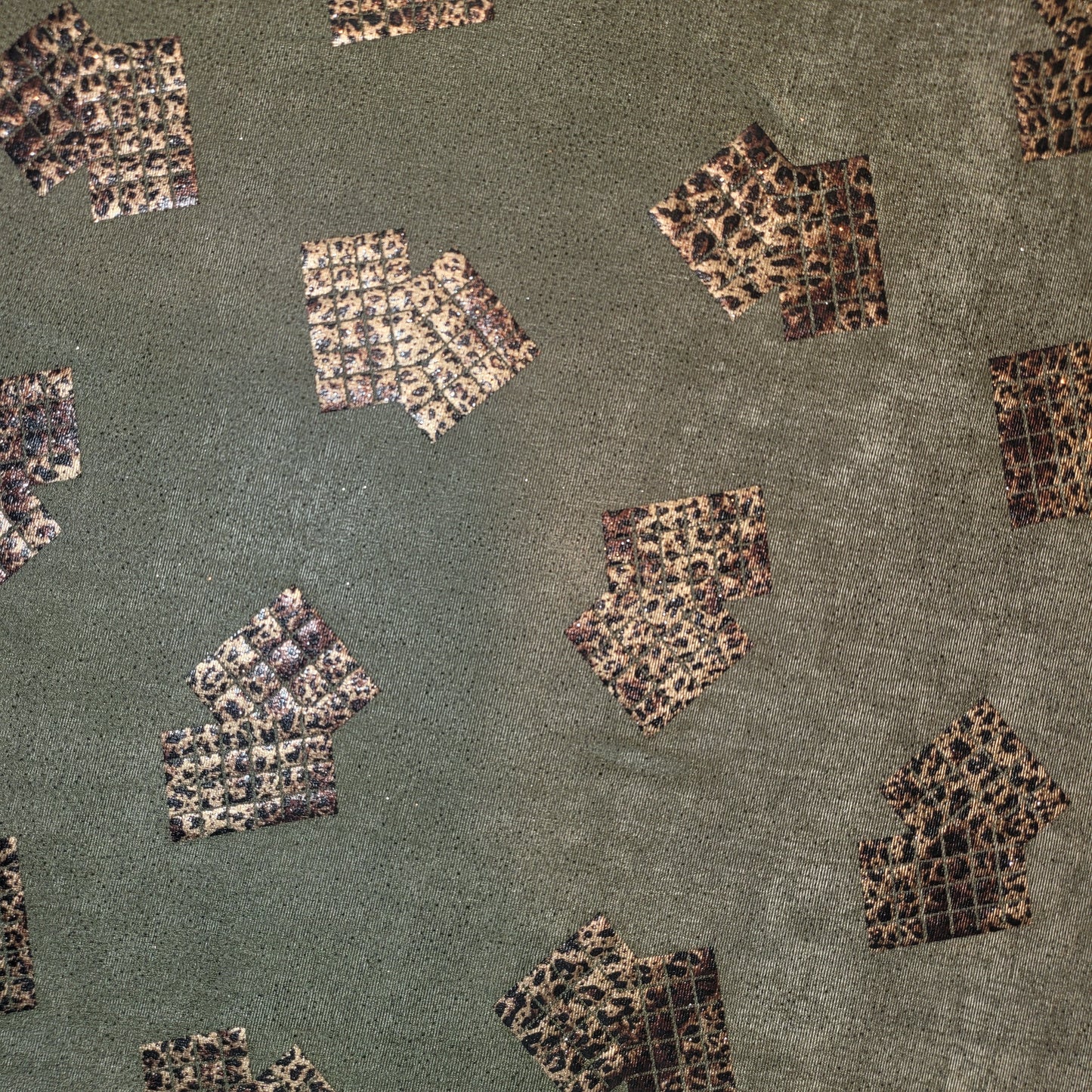 Leopard Foil ITY Lycra Elastane Fabric – 58" Wide Dress & Craft Material by the Meter