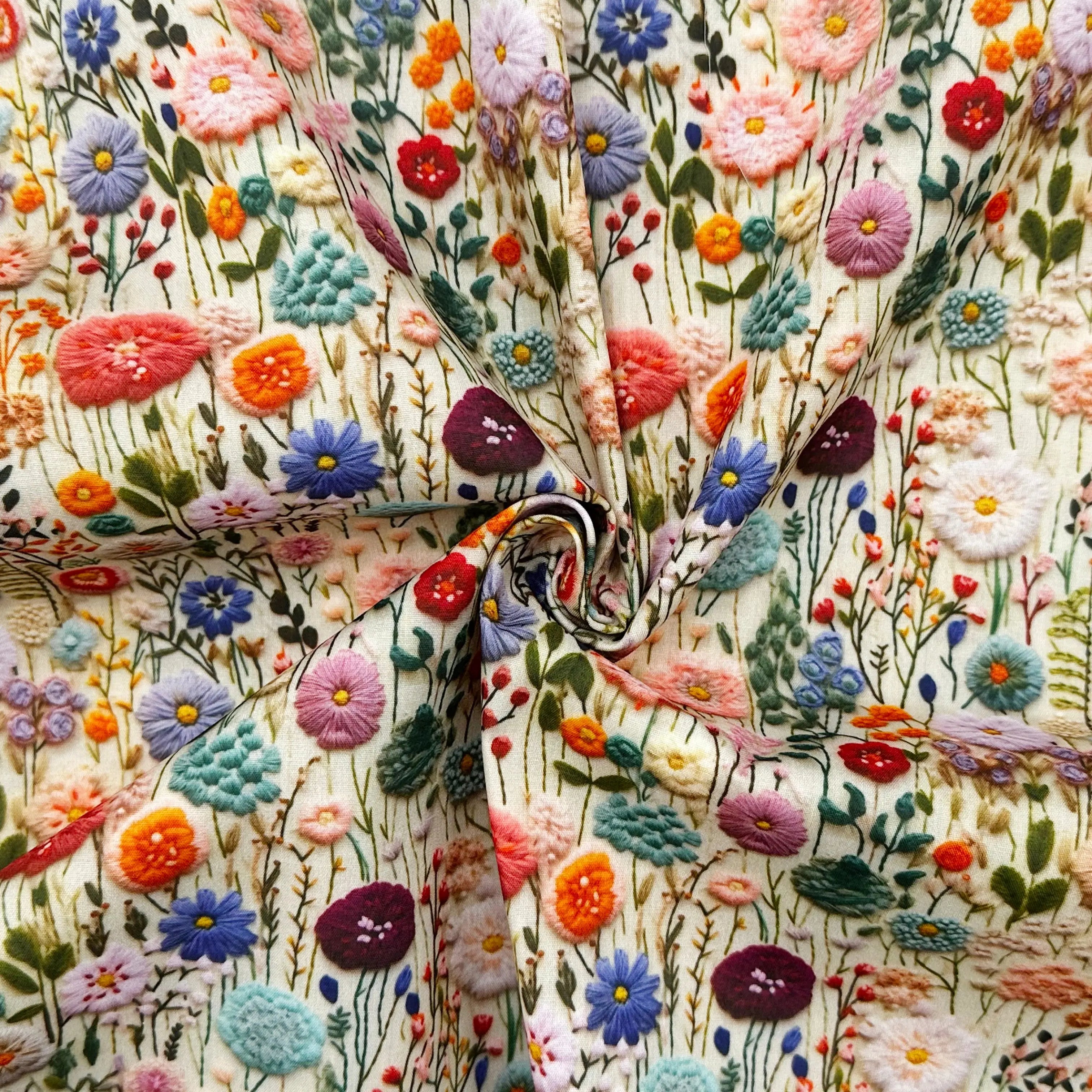 Polycotton Digital Print Fabric | 80% Polyester 20% Cotton 45