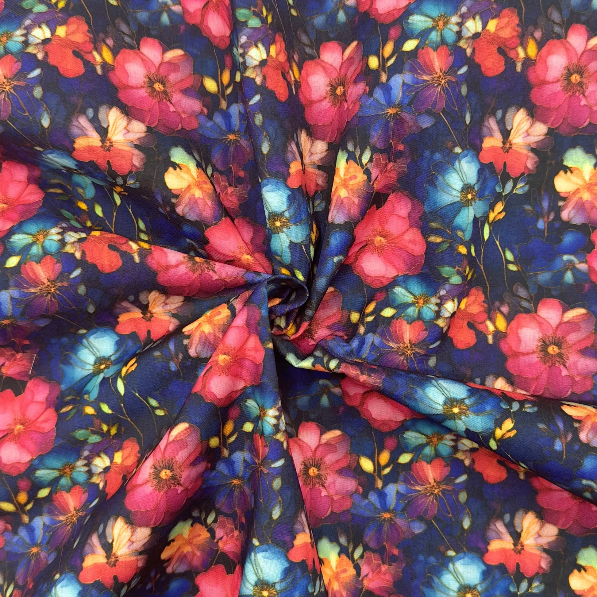Polycotton Digital Print Fabric | 80% Polyester 20% Cotton 45" (115cm) Wide Lightweight Printed Fabric – Sold by the Meter