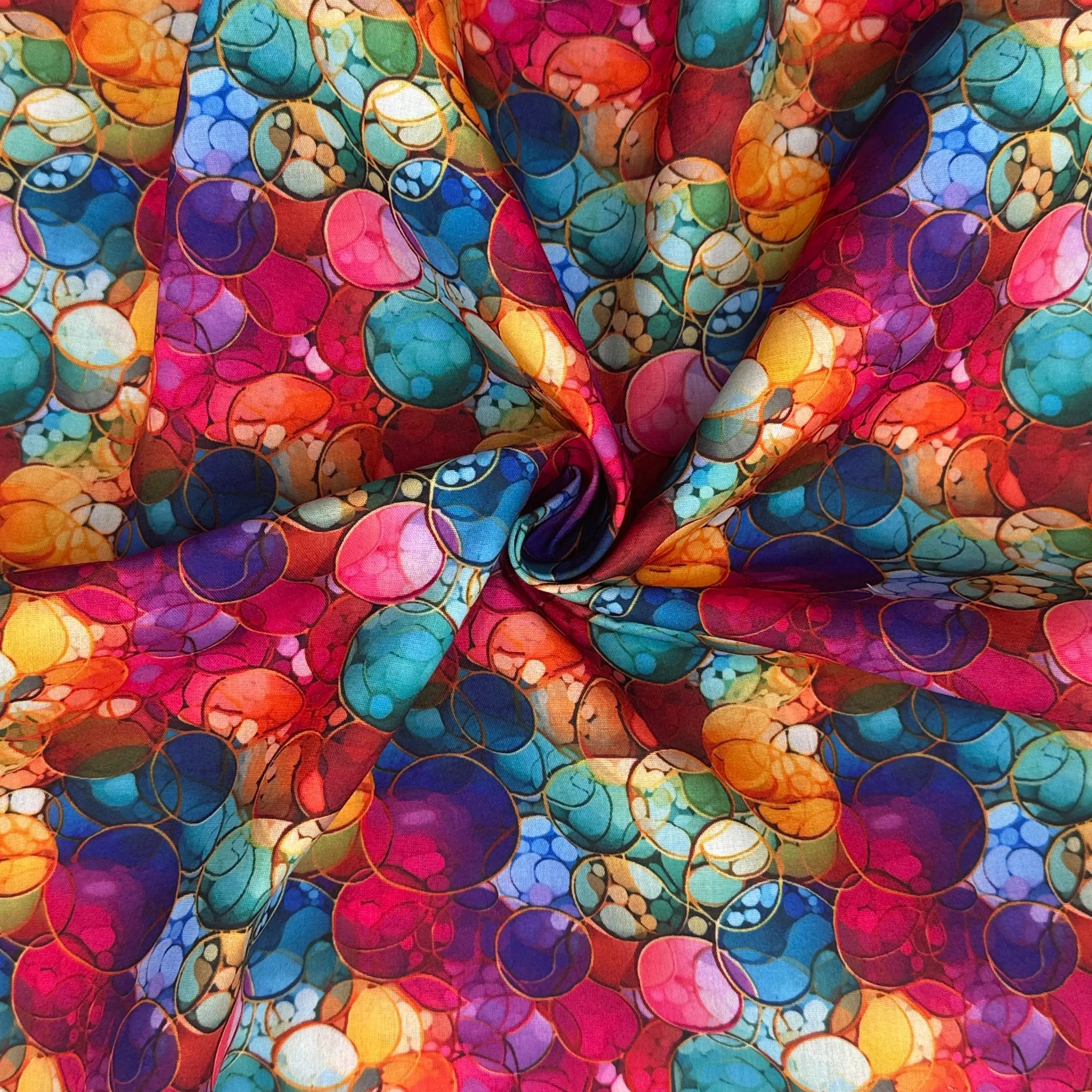 Polycotton Digital Print Fabric | 80% Polyester 20% Cotton 45