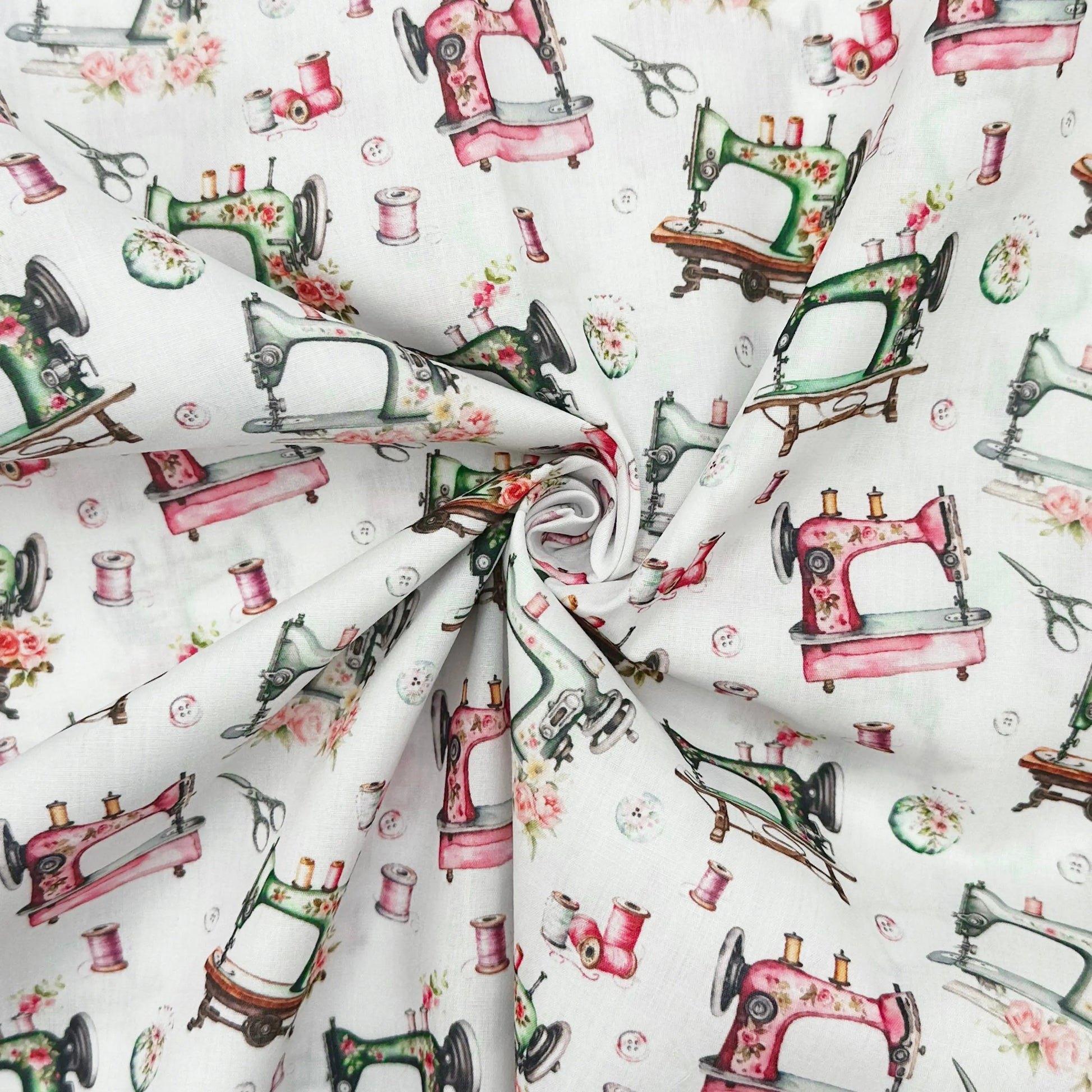 Polycotton Digital Print Fabric | 80% Polyester 20% Cotton 45" (115cm) Wide Lightweight Printed Fabric – Sold by the Meter