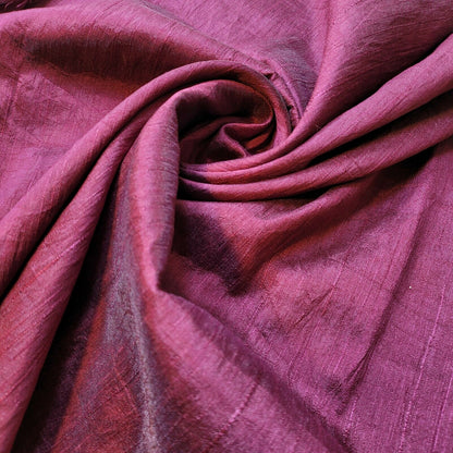 Plain Slub Faux Dupion Raw Silk Fabric – 100% Polyester – 44" Wide Upholstery, Bridal & Craft Material by the Metre