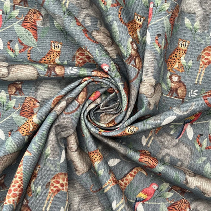 Digitally Printed 100% Cotton Panama Fabric | 55" (140cm) Wide 190gsm Craft & Home Décor Material – Sold by the Meter