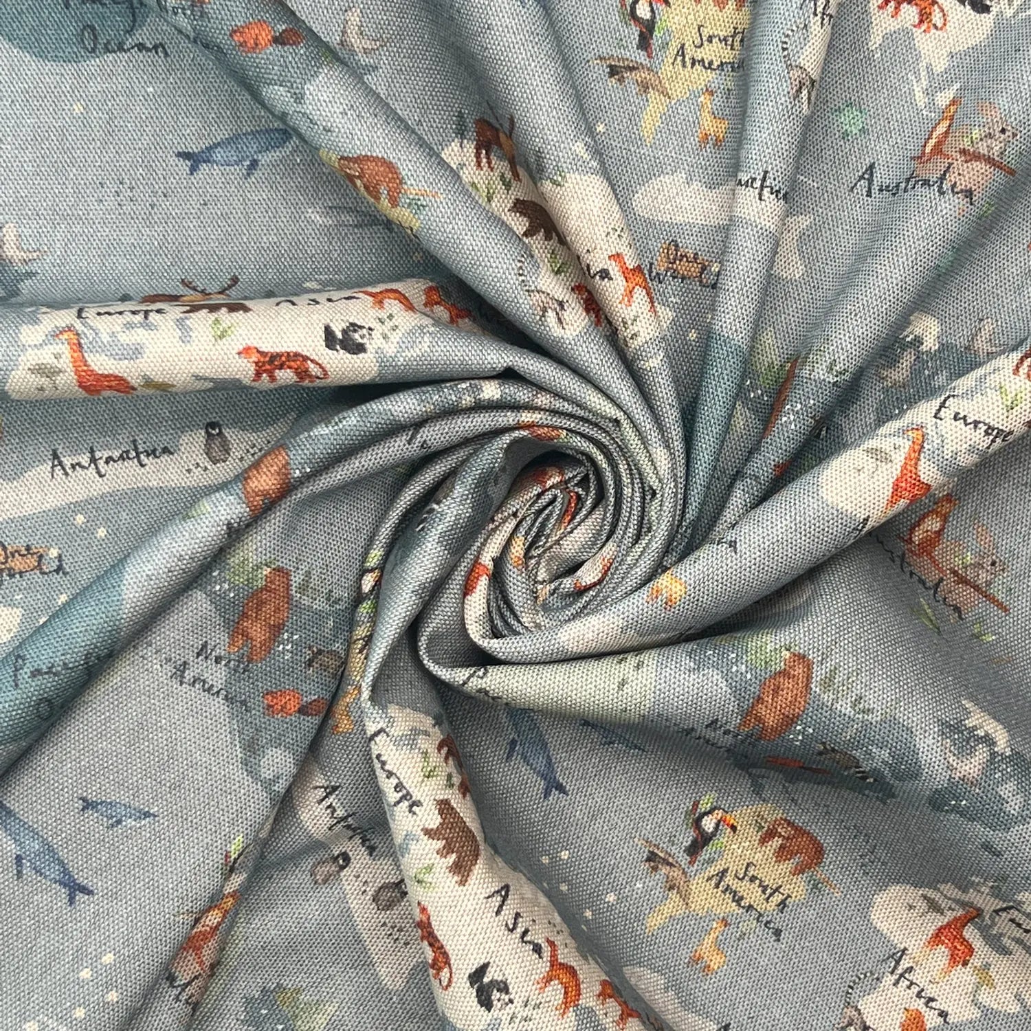 Digitally Printed 100% Cotton Panama Fabric | 55" (140cm) Wide 190gsm Craft & Home Décor Material – Sold by the Meter