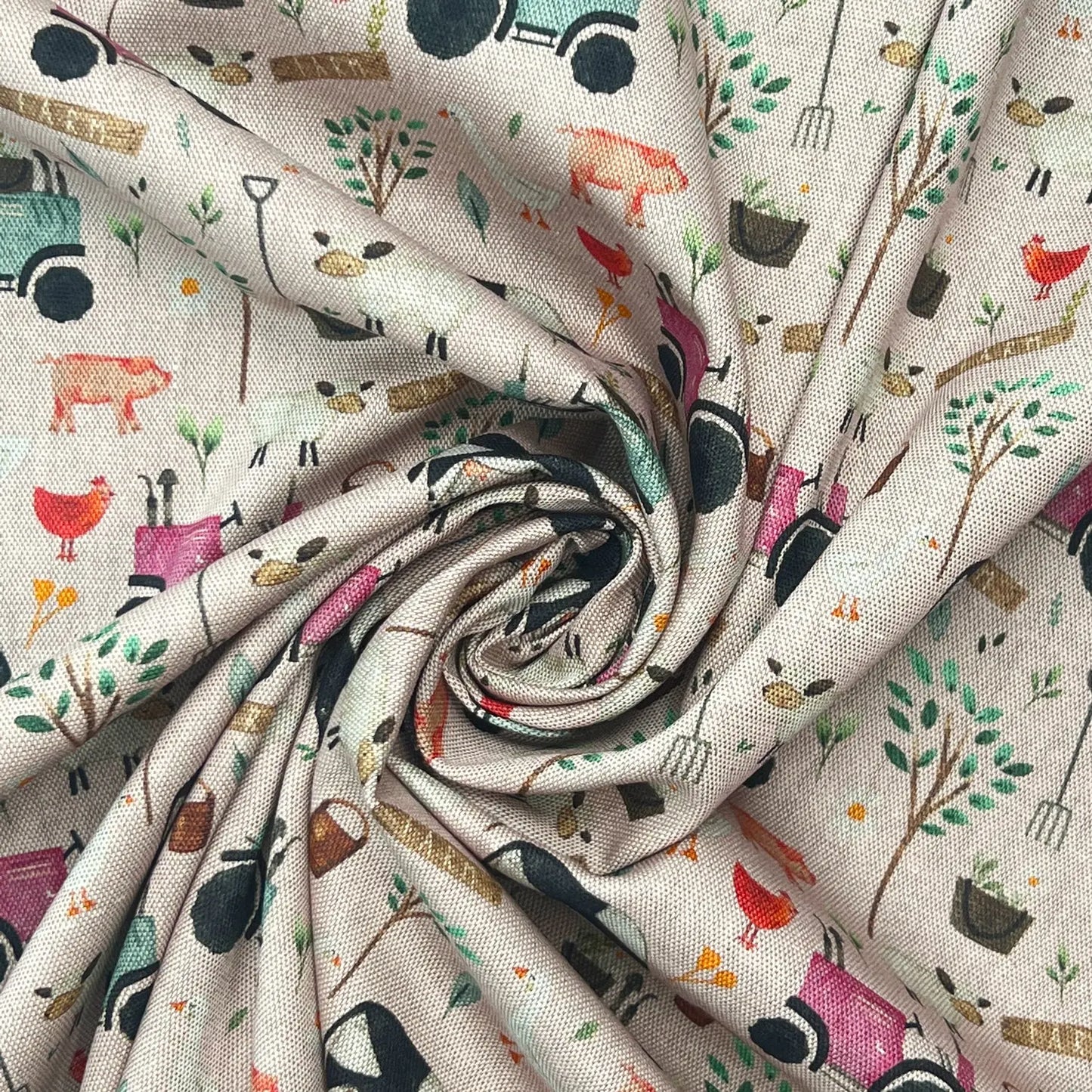 Digitally Printed 100% Cotton Panama Fabric | 55" (140cm) Wide 190gsm Craft & Home Décor Material – Sold by the Meter