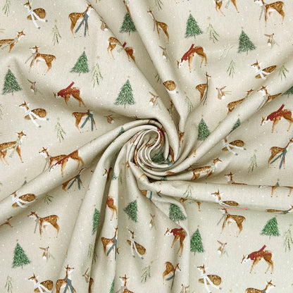 Digitally Printed 100% Cotton Panama Fabric | 55" (140cm) Wide 190gsm Craft & Home Décor Material – Sold by the Meter