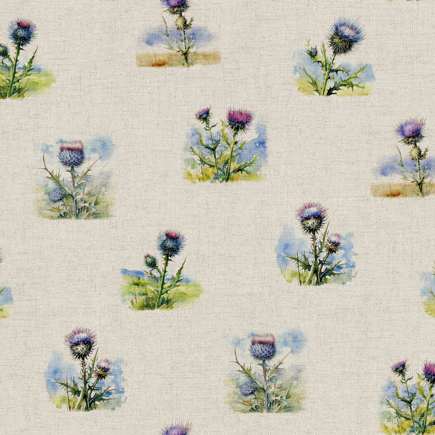 Cotton Rich Linen Look Digitally Printed Panama Fabric | 55" (140cm) Wide 200gsm Craft & Home Décor Material – Sold by the Meter