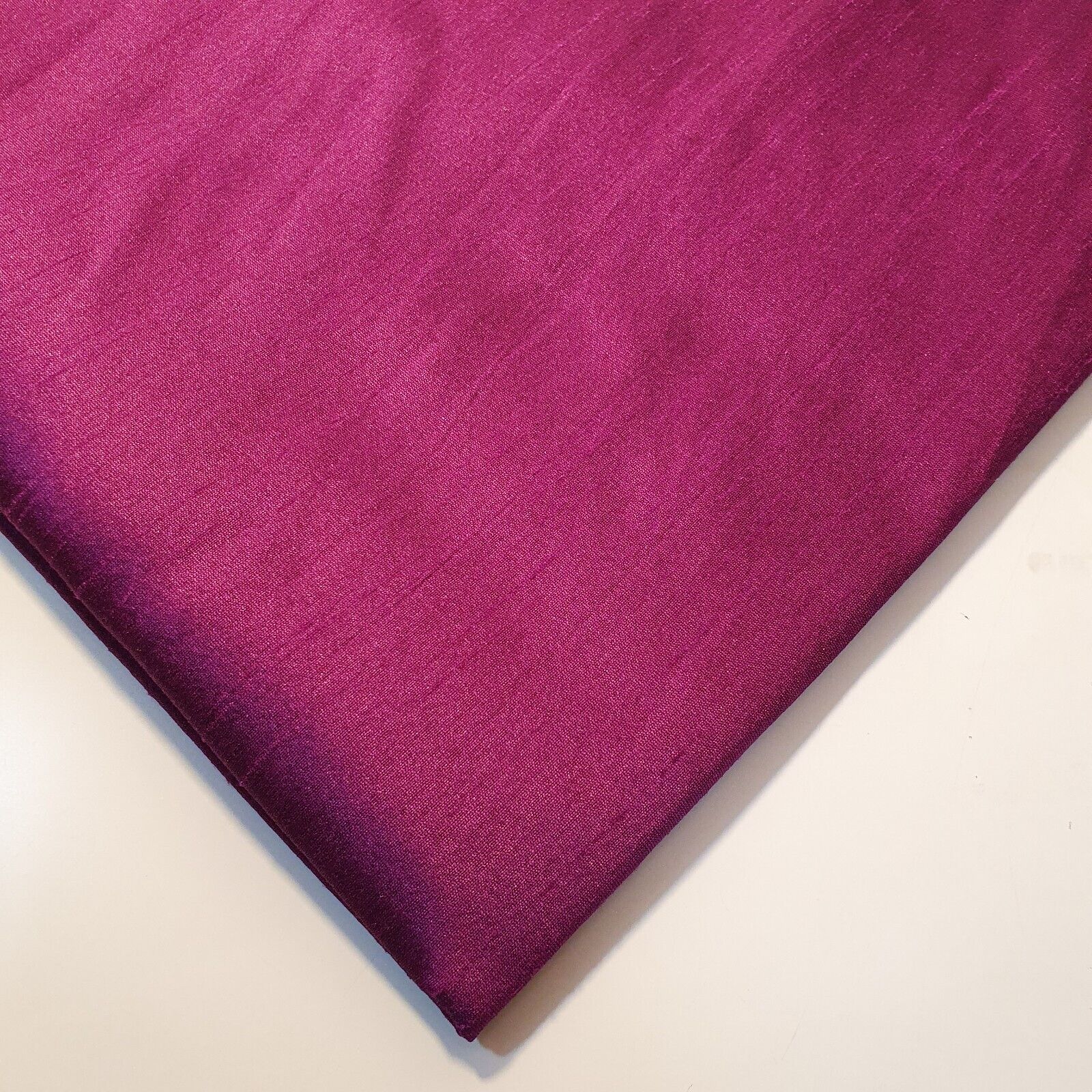 Plain Slub Faux Dupion Raw Silk Fabric – 100% Polyester – 44