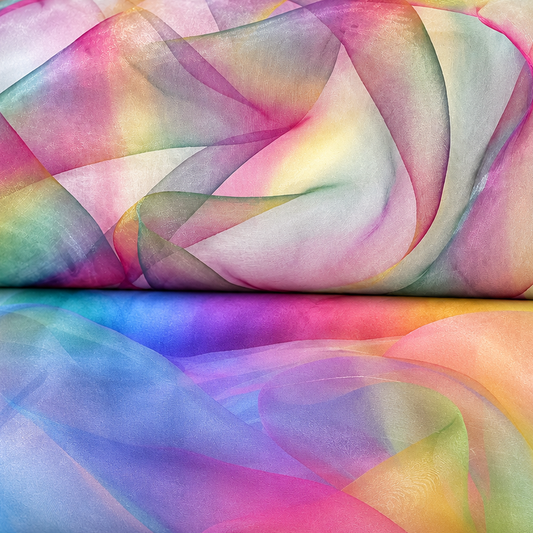 Rainbow & Unicorn Organza Fabric | Sheer Organza 59" (150cm) Wide – Sold by the Meter