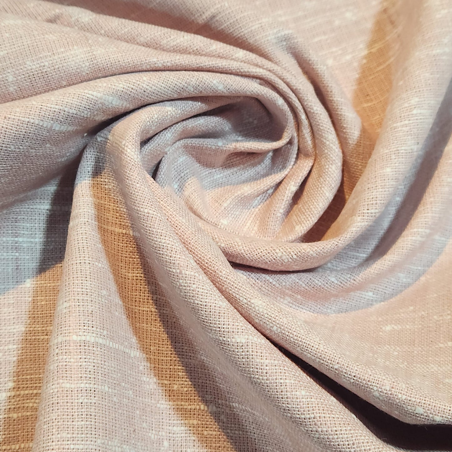 100% Natural Cotton Linen Fabric Soft Mélange Dress Craft Quilting Material 44"