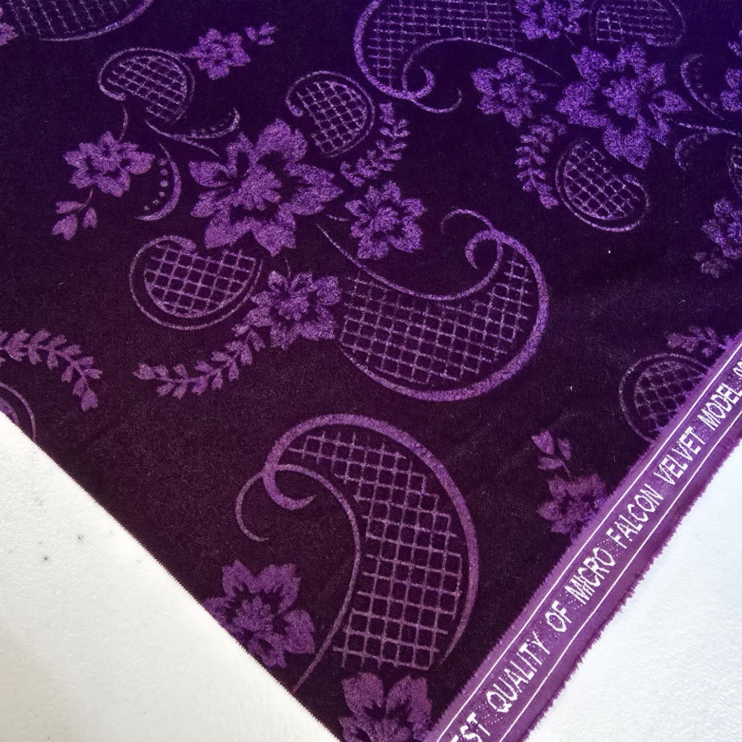 Luxury Floral Embossed Velvet Fabric | Three Crown Non-Stretch Velvet | 58" (147cm) Wide Dress, Craft & Drape Material – Sold by the Metre