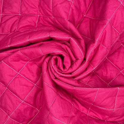 Quilted Polycotton Fabric | Diamond Quilted 45" (115cm) Wide with 2oz Wadding – Sold by the Meter