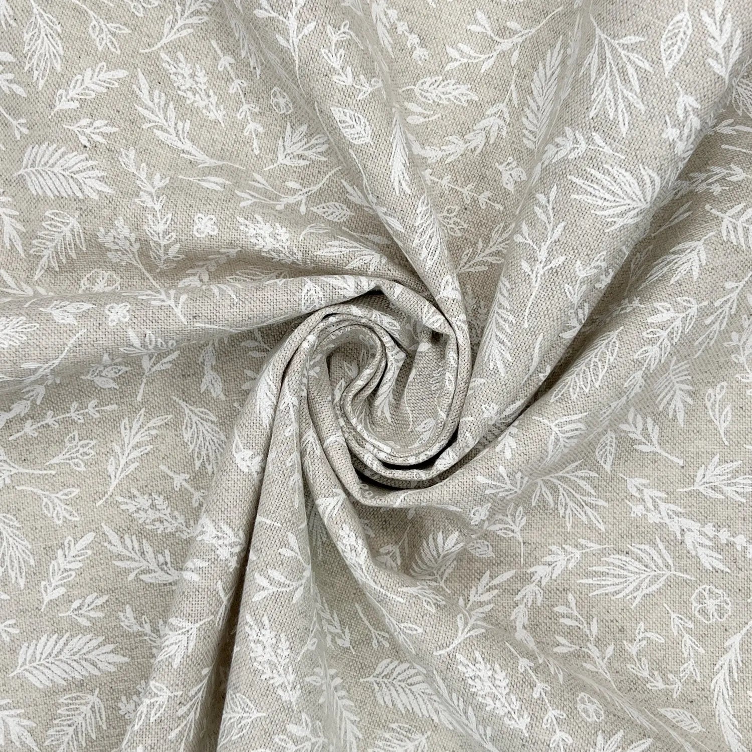 European Produced Recycled Cotton Rich Linen Fabric | Durable 55