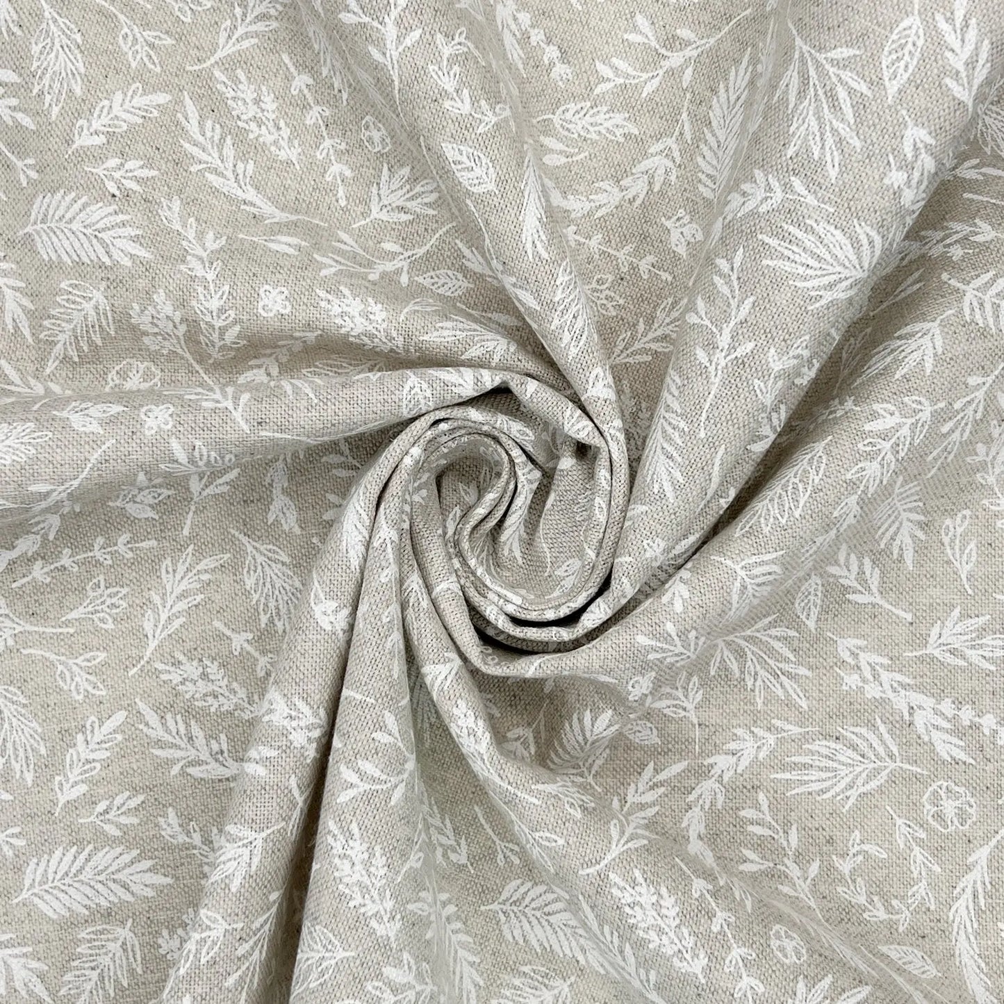 European Produced Recycled Cotton Rich Linen Fabric | Durable 55" (140cm) Wide 210gsm Craft & Upholstery Material – Sold by the Meter