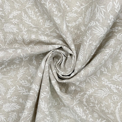European Produced Recycled Cotton Rich Linen Fabric | Durable 55" (140cm) Wide 210gsm Craft & Upholstery Material – Sold by the Meter