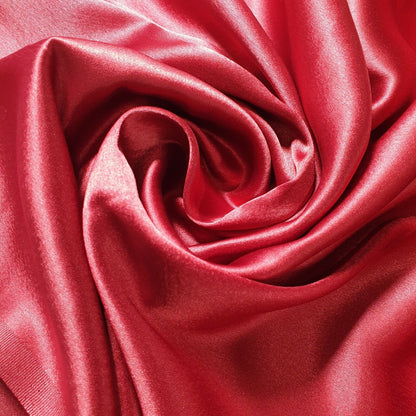 Satin Charmeuse Glossy Silky Polyester Fabric – 44" Wide – Bridal Dress, Craft & Event Material – 23m Bolt/Roll