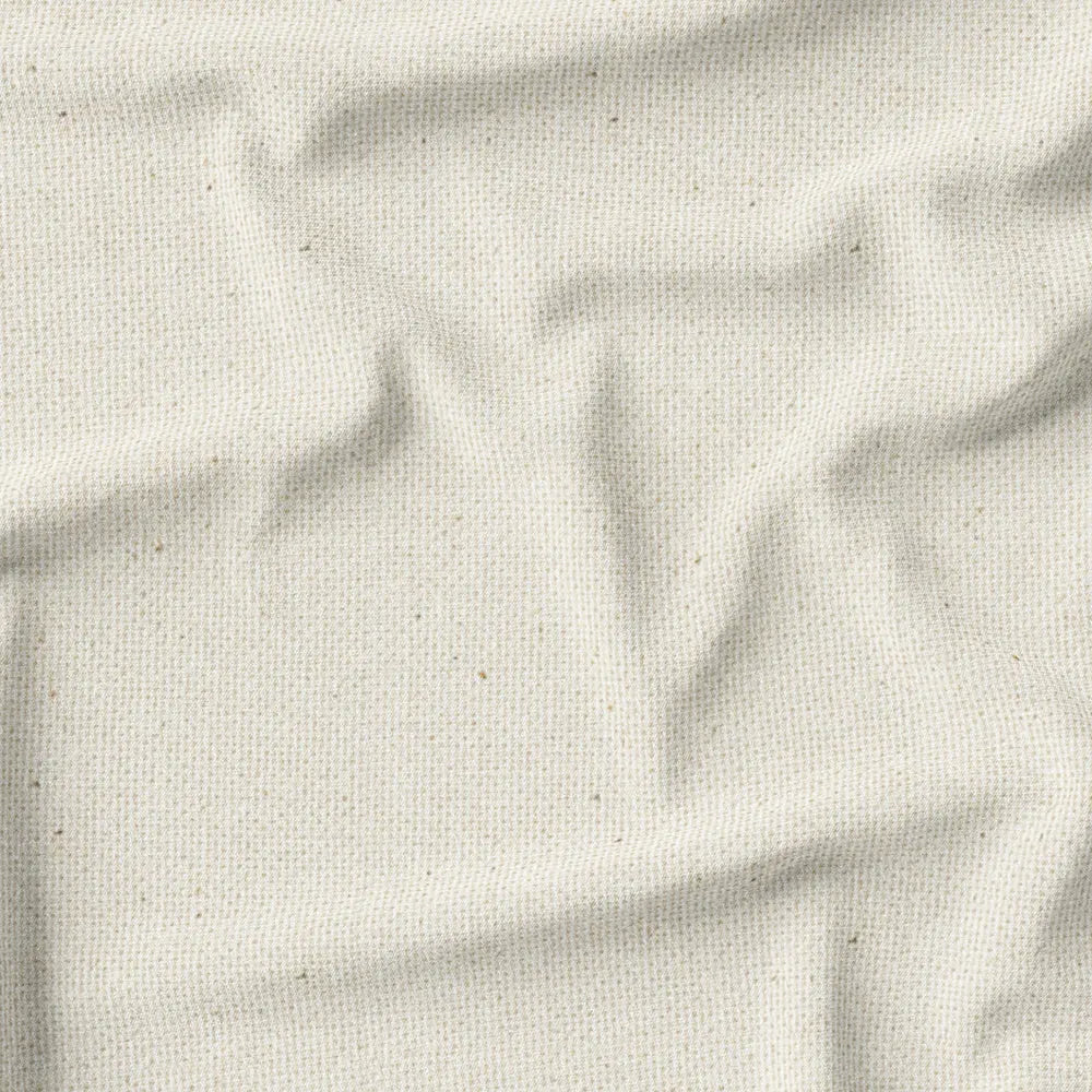 European Produced Recycled Cotton Rich Linen Fabric | Plain Sustainable 55" (140cm) Wide 210gsm Craft & Upholstery Fabric – Sold by the Meter