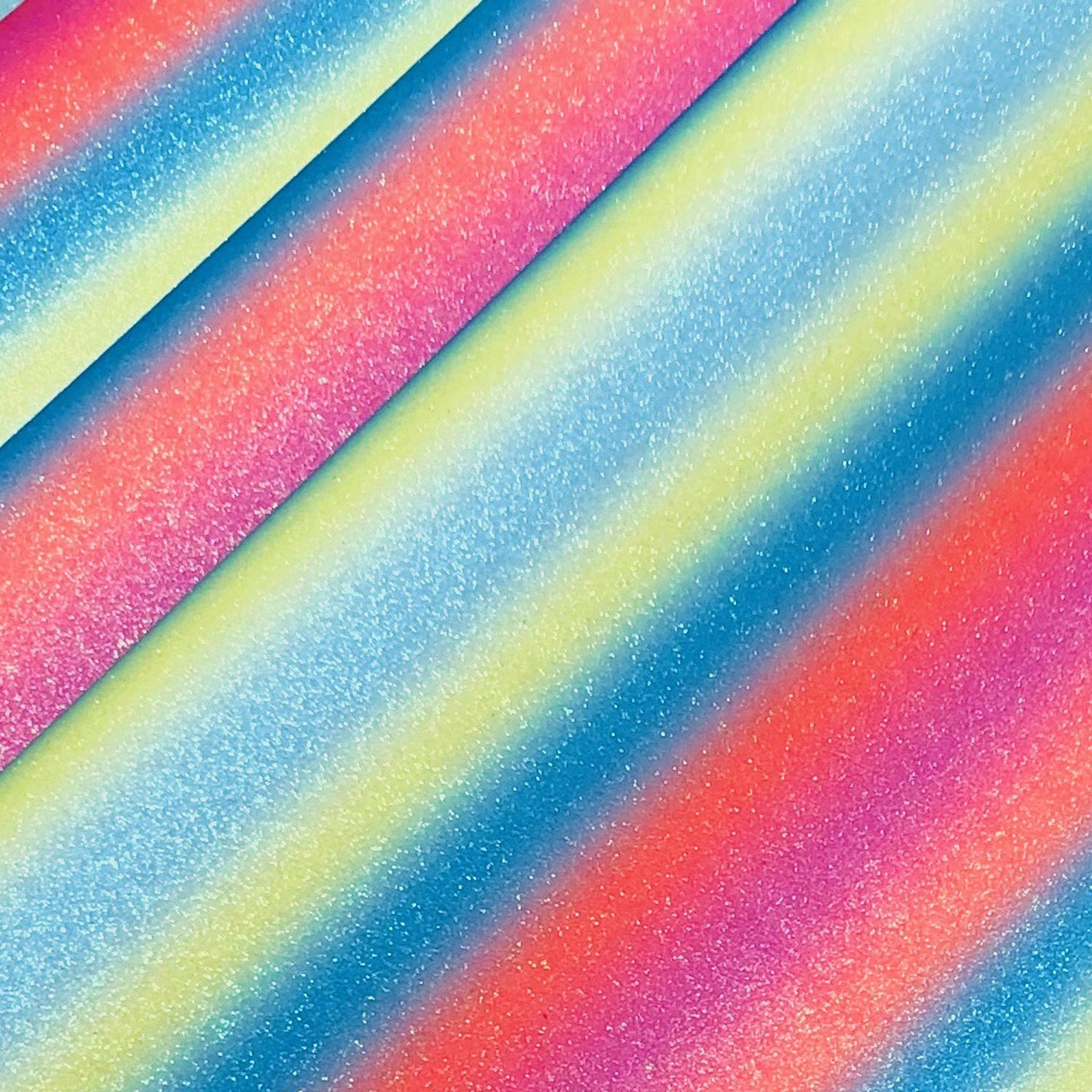 Rainbow & Mermaid Glitter PU Backed Fabric | Sparkle Leatherette 55