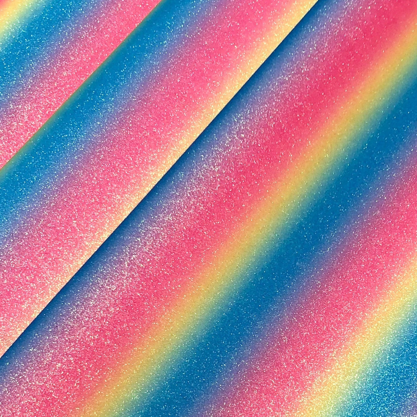 Rainbow & Mermaid Glitter PU Backed Fabric | Sparkle Leatherette 55" (140cm) Wide – Sold by the Meter