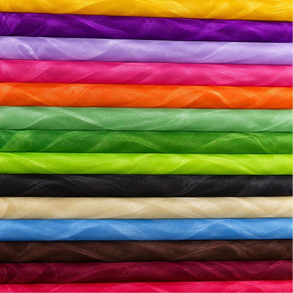 Plain Sheer Organza Fabric | Dyed Organza 59" (150cm) Wide – Sold by the Meter