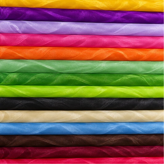 Plain Sheer Organza Fabric | Dyed Organza 59" (150cm) Wide – Sold by the Meter