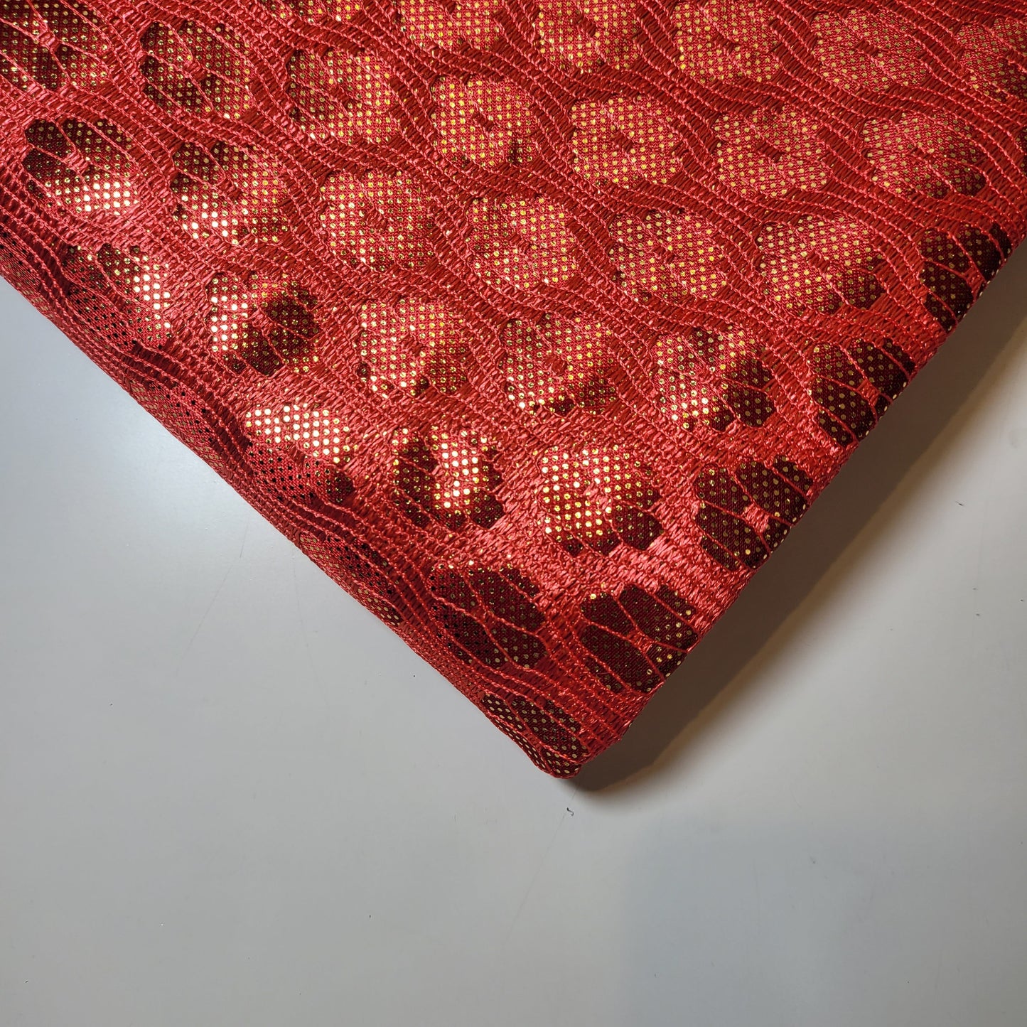 Premium Satin Bonded Lace Fabric – 58" Wide Designer Dress & Craft Material by the Meter