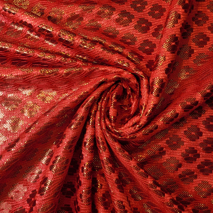 Premium Satin Bonded Lace Fabric – 58" Wide Designer Dress & Craft Material by the Meter