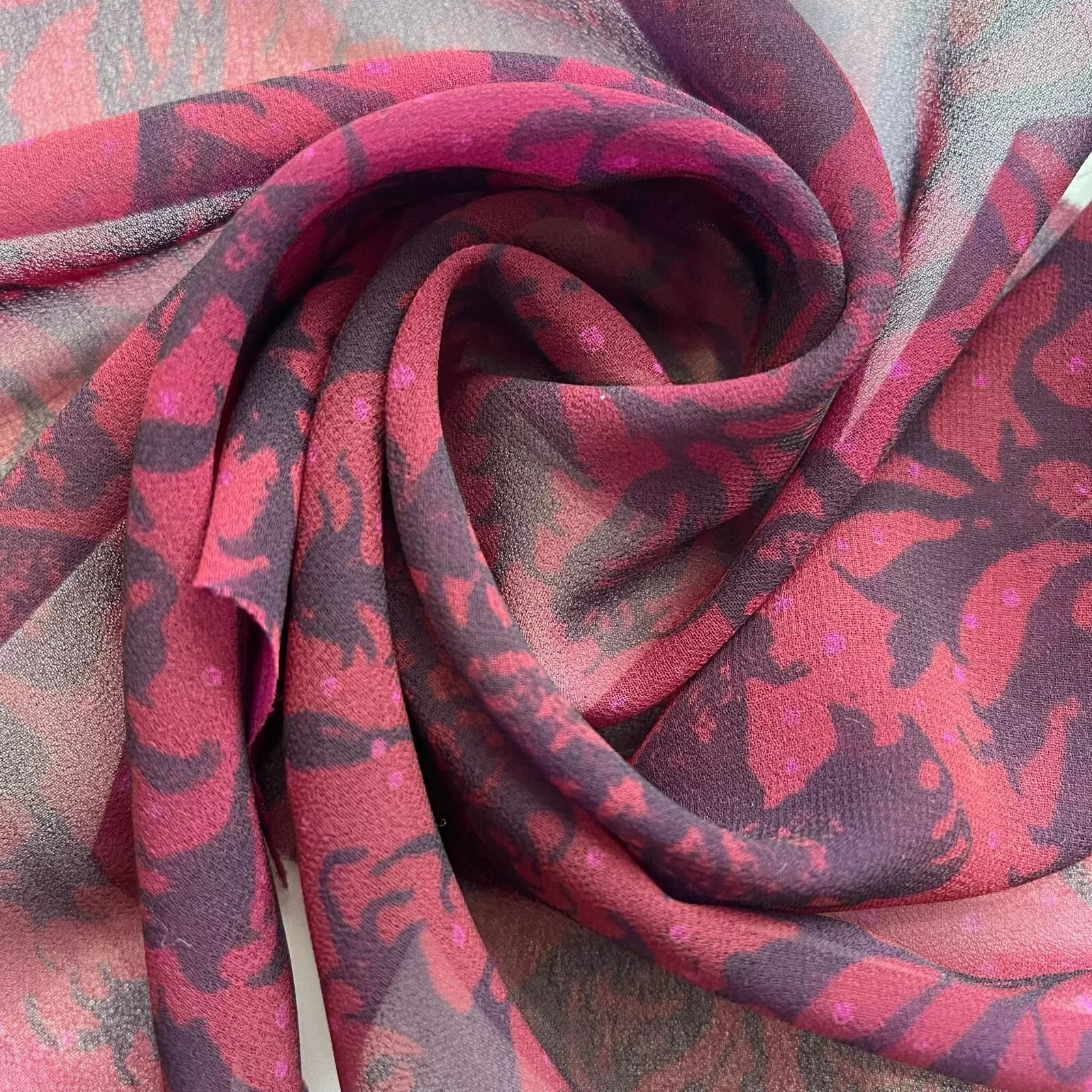 Floral Printed Polyester Georgette and Sheer Chiffon Fabric – Summer Dress Material