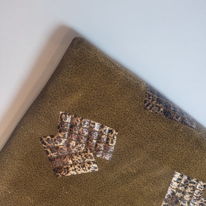 Leopard Foil ITY Lycra Elastane Fabric – 58" Wide Dress & Craft Material by the Meter