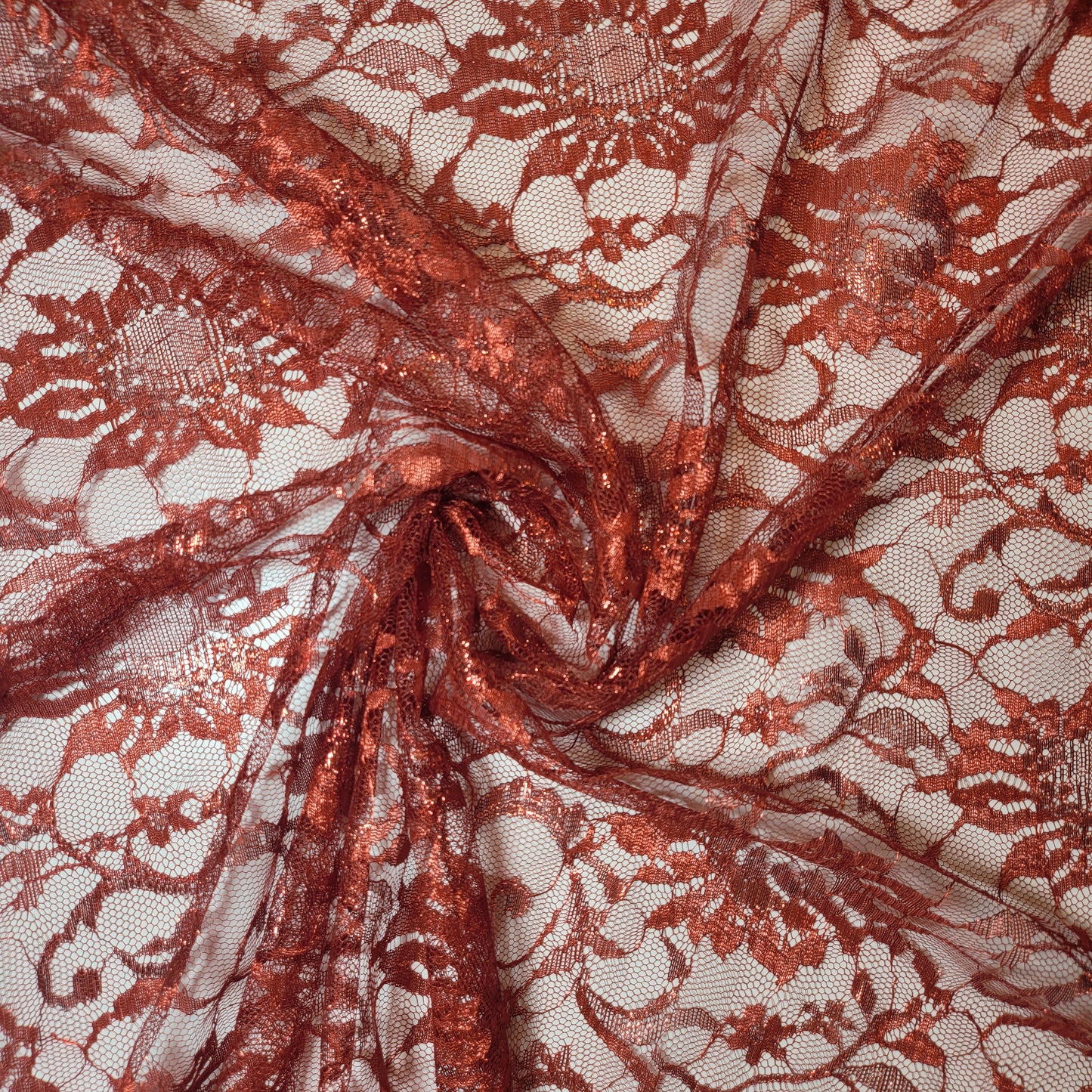 Budget Floral Lace Fabric – Soft Elegant Designer Dress & Craft Material, 58" Wide