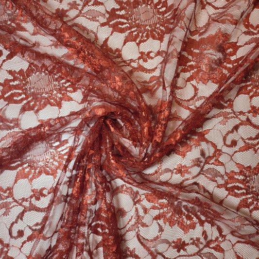 Budget Floral Lace Fabric – Soft Elegant Designer Dress & Craft Material, 58" Wide