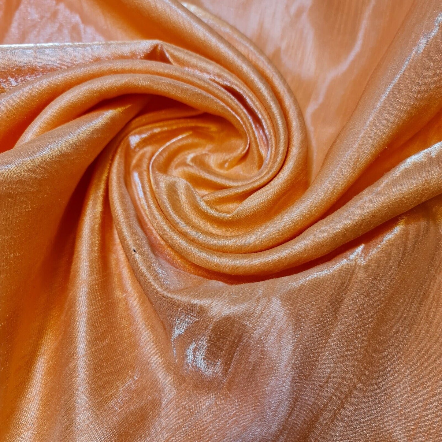 Plain Poly Faux Dupion Silk Fabric – 44" Wide Shiny Dress, Craft & Patchwork Material, 25-Meter Bolt